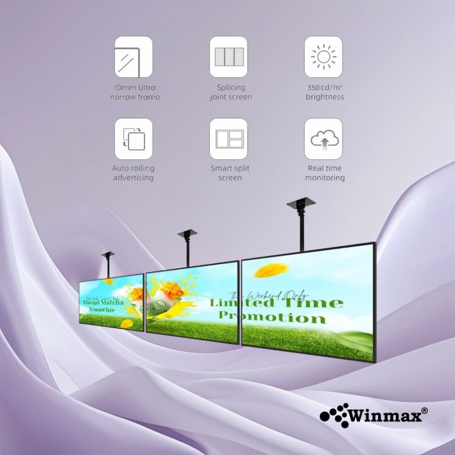 กระดานเมนูแบบดิจิตอล ขนาด 65 นิ้ว Digital Menu Board Winmax รุ่น Win 454 กระดานเมนูแบบดิจิตอล ขนาด 65 นิ้ว Digital Menu Board Winmax รุ่น Win 454