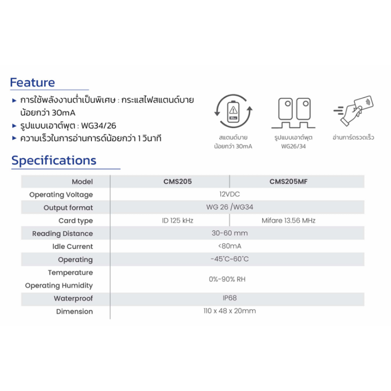 เครื่องทาบบัตร HIP รุ่น CMS205
