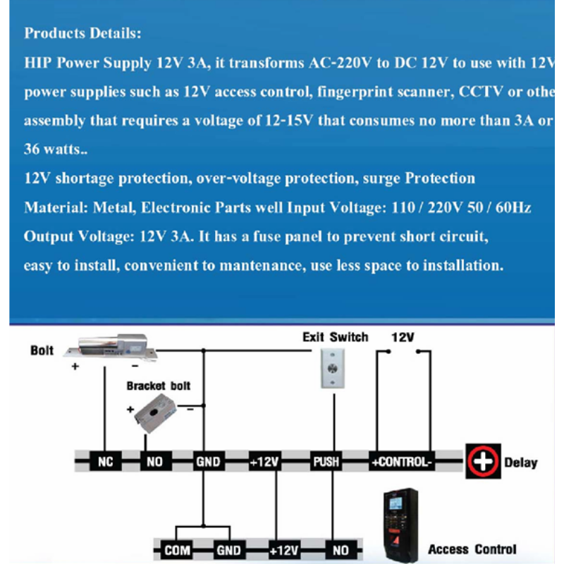 Power Supply Access Control รุ่น 902-3C