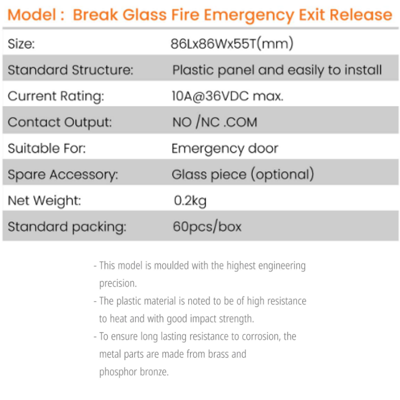 Break Glass Door Release ABK900A