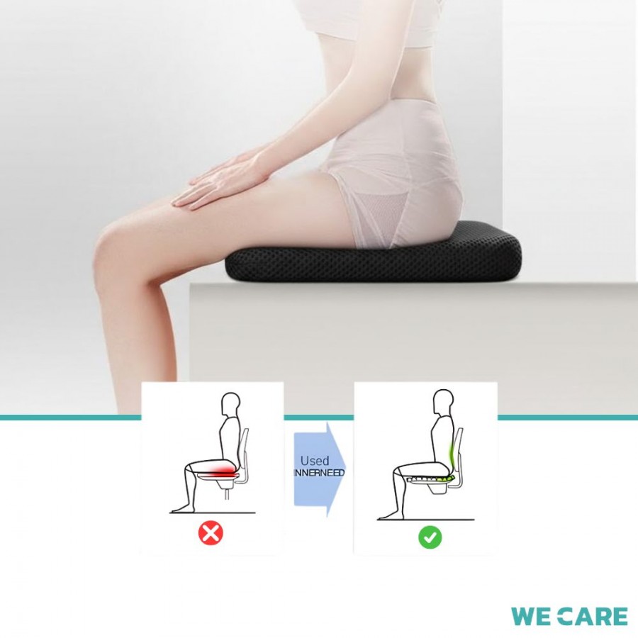 เบาะรองนั่งในรถยนต์เพื่อสุขภาพ WE CARE เสริมความสูง ปรับท่านั่ง รองรับสรีระ กันลื่น นั่งสบาย ลดปวดเมื่อย รุ่น SitSoft