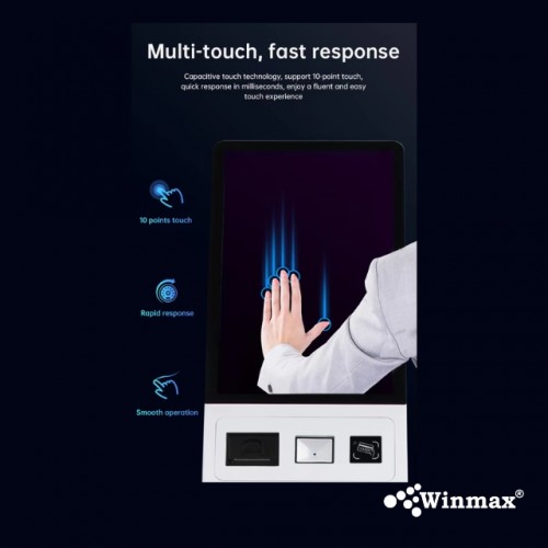 ตู้บริการตนเอง ตู้คีออสขายสินค้า ตู้กดบัตรคิว Kiosk Ordering Self Service ขนาด 21.5 นิ้ว Winmax-Win512