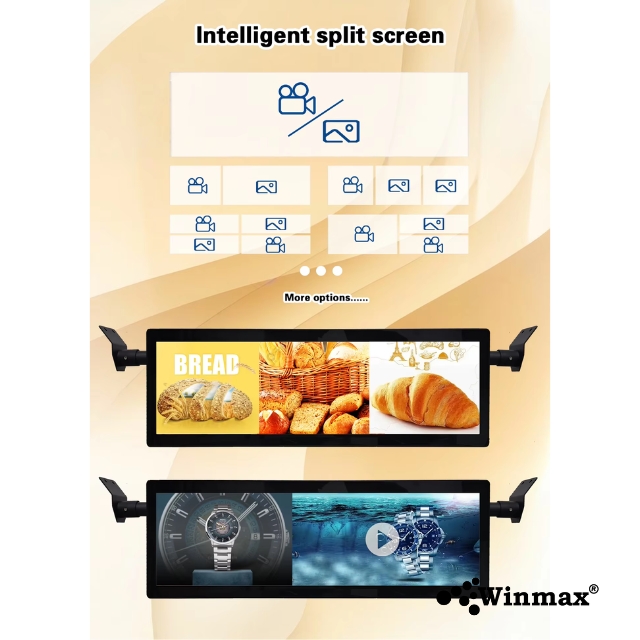 จอโฆษณาดิจิตอลบนรถโดยสาร Bus ceiling mount LCD digital signage ขนาด 29 นิ้ว WINMAX รุ่น WIN482