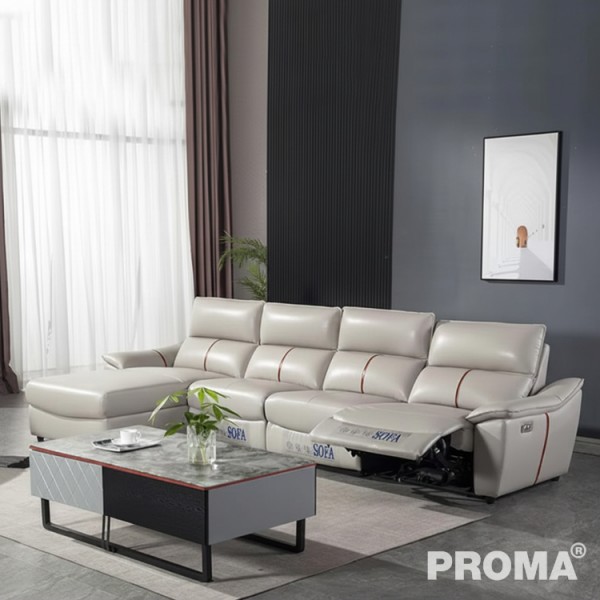 โซฟาหนังเข้ามุมปรับเอนไฟฟ้าดีไซน์โมเดิร์น รุ่น Proma-SFT-06