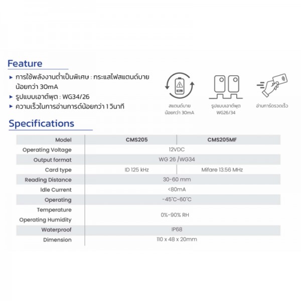 เครื่องทาบบัตร HIP รุ่น CMS205