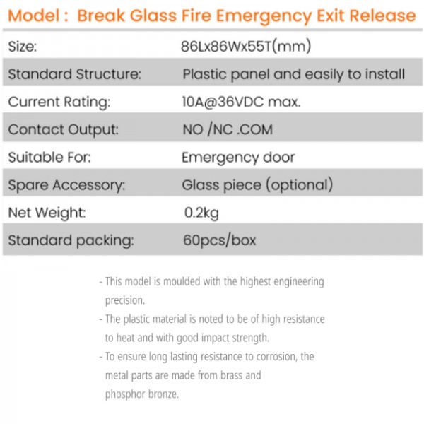 Break Glass Door Release ABK900A