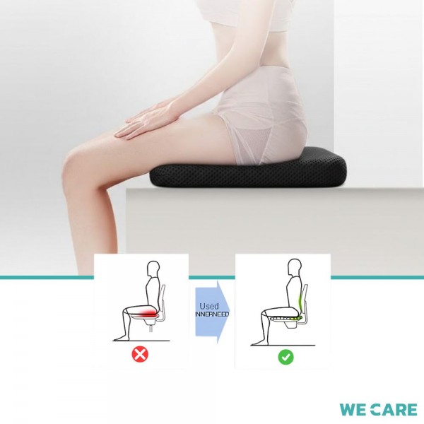 เบาะรองนั่งในรถยนต์เพื่อสุขภาพ WE CARE เสริมความสูง ปรับท่านั่ง รองรับสรีระ กันลื่น นั่งสบาย ลดปวดเมื่อย รุ่น SitSoft