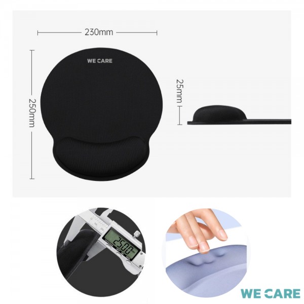 แผ่นรองเมาส์เพื่อสุขภาพ เมมโมรี่โฟม รองรับข้อมือ ลดปวดล้า WE CARE รุ่น BeWork 2
