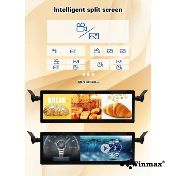 จอโฆษณาดิจิตอลบนรถโดยสาร Bus ceiling mount LCD digital signage ขนาด 29 นิ้ว WINMAX รุ่น WIN482 จอโฆษณาดิจิตอลบนรถโดยสาร Bus ceiling mount LCD digital signage ขนาด 29 นิ้ว WINMAX รุ่น WIN482