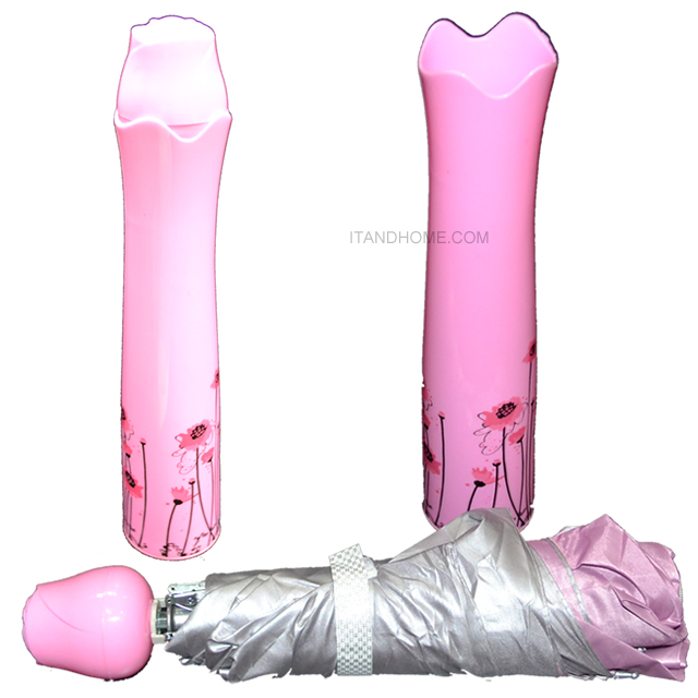 mini rose umbrella Folding pink color