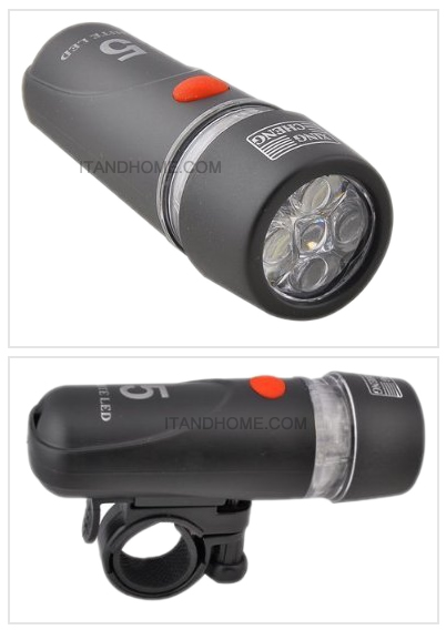 Wildwolf Multi Functional Super Bright White 5 LED Bicycles Lights