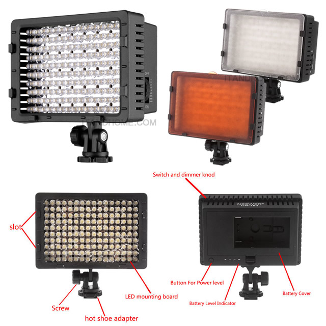 LED Camera Light Dimmable Panel Digital Camera CN-160 