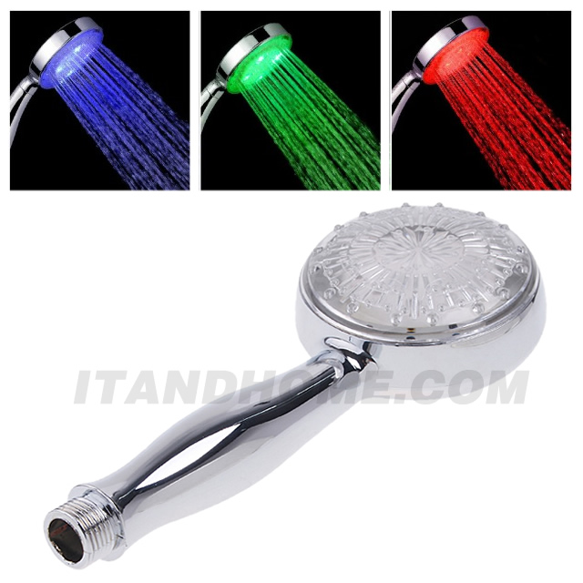 ฝักบัว LED เปลี่ยนสีตามอุณหภูมิน้ำ ไม่ต้องใช้ถ่าน