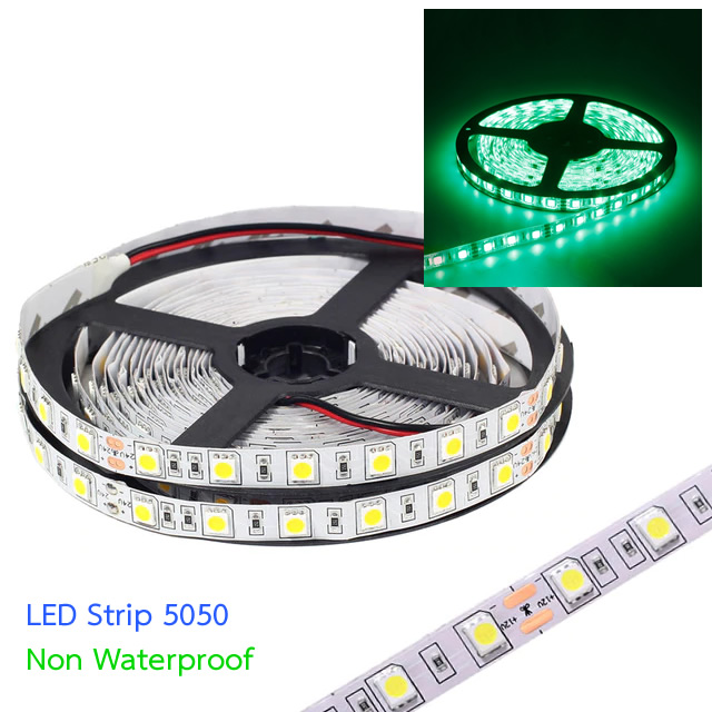 LED Strip SMD5050 60LEDs Green Color Non-Waterproof