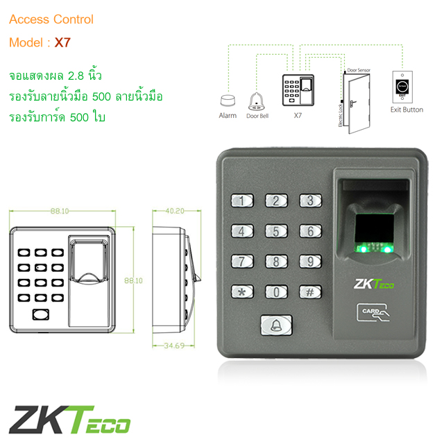 Access Control ZKTeco Model X7