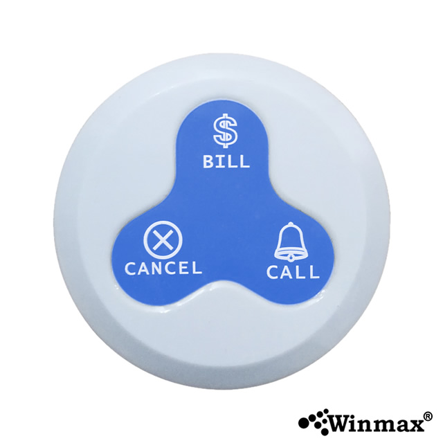 Waterproof restaurant waiter call button system Winmax-K-H3-TB