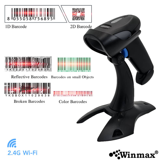 Wireless Barcode Reader 2.4G Winmax-P309 With Stand
