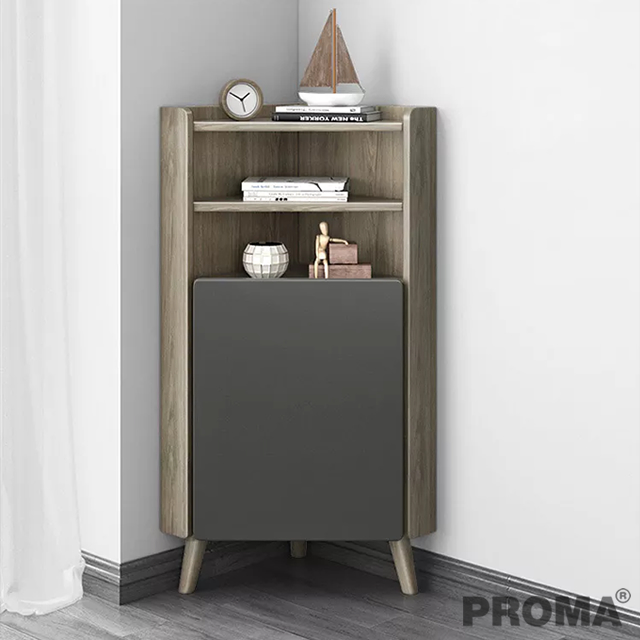 Storage Wood Side Table Small Corner Cabinet