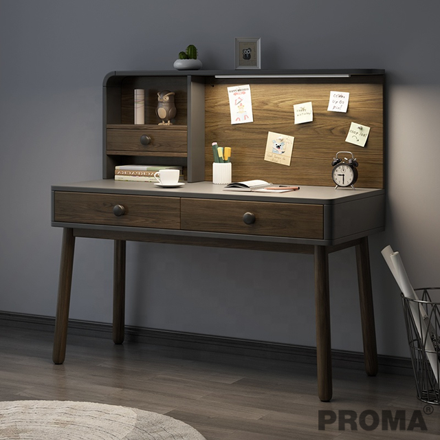 hildren Design Intelligent Lamp Desk with Double Drawers