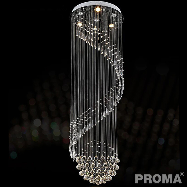 Luxury Crystal Chandelier Modern style with Spiral Design