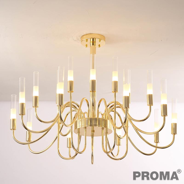 Nordic Gold LED Chandeliers Modern Style 