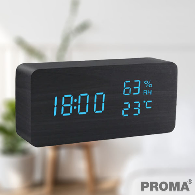 LED Digital Wood Clock
