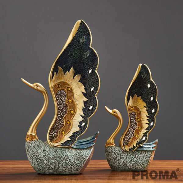 Art Resin Swan Statue Decoration Accessories