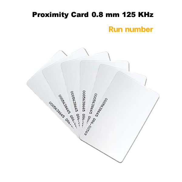 Proximity Card 0.8 mm 125 KHz Run Number HIP