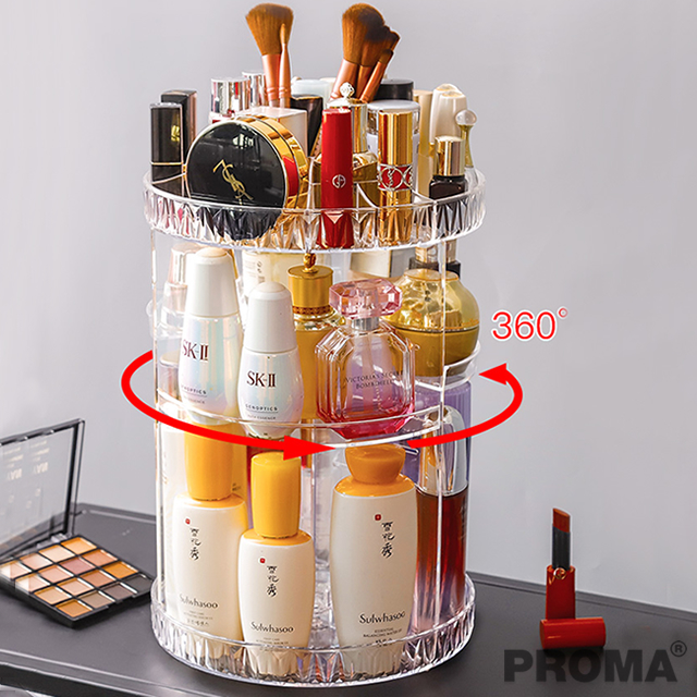 Rotating Cosmetic Storage Box Shelf Acrylic