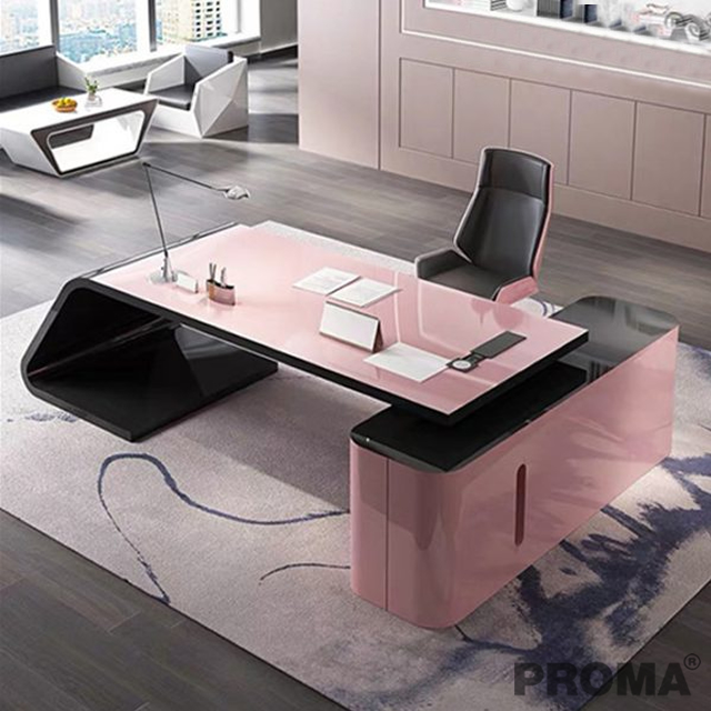 Modern Style Office Desk with Filing Cabinet
