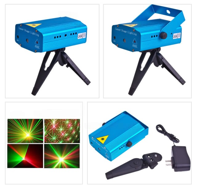Mini laser stage lighting projector