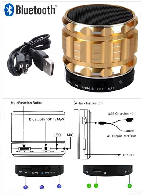 Mini Bluetooth Speaker Wireless MP3 music Player computer phone