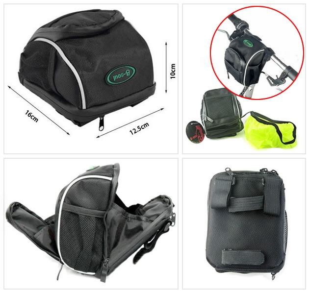 Bike Cycling Handlebar Bag Front tube bag basket with Rain cover