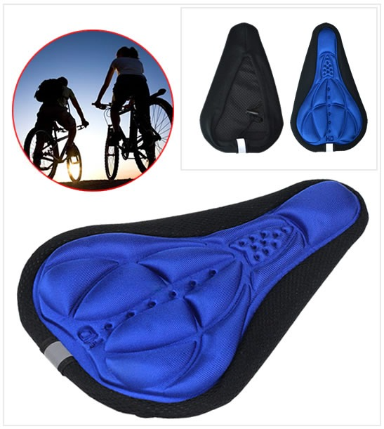 Cycling Bike 3D Silicone Gel Pad Seat Saddle Cover Soft