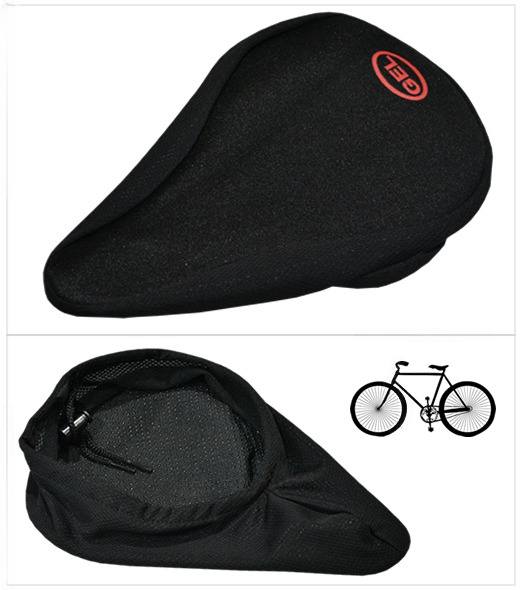 MD158MU silicone cushion bike saddle pad (Black)