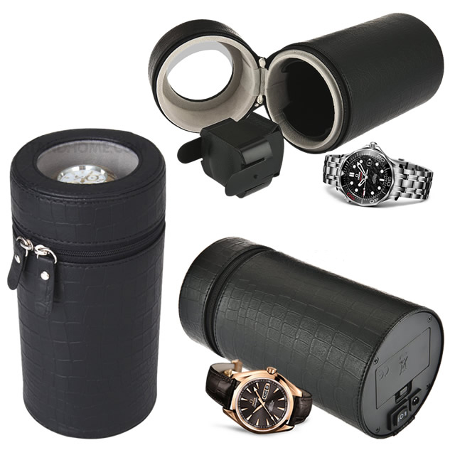 Cylinder Automatic Watch Winder Mute Display Box