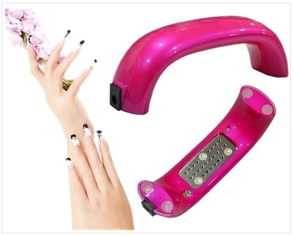 6W 100-240V Mini Nail Art Gel Curing LED UV Lamp Dryer (Raspberry Color)