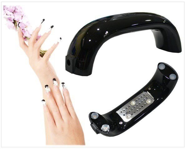 6W 100-240V Mini Nail Art Gel Curing LED UV Lamp Dryer (Black Color)