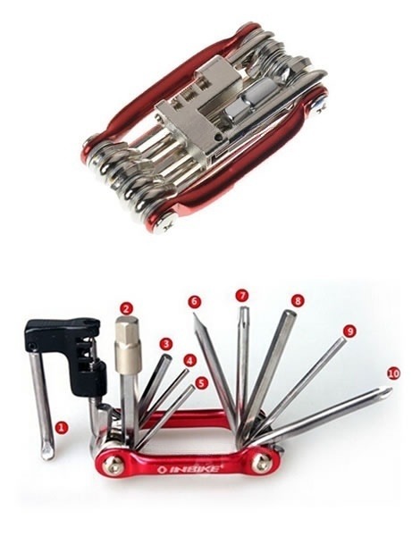 10 In 1 Multifunction Bike Bicycle Repair Tool Chain Cutter Hex Wrench Screwdriver