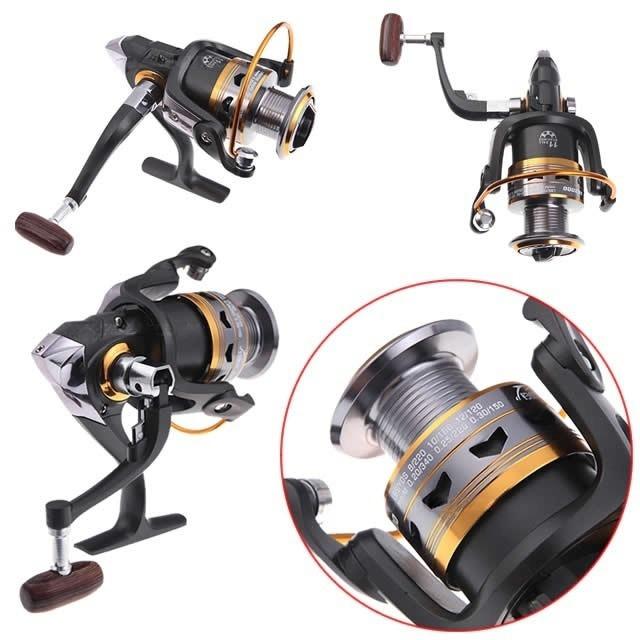 Brass Carp Spinning Fishing Reel Salt Water Wheel Trolling Coils