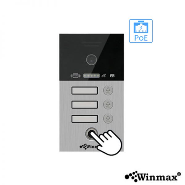Video Door Bell 3 Chanel Video Intercom Finger Print for Condo
