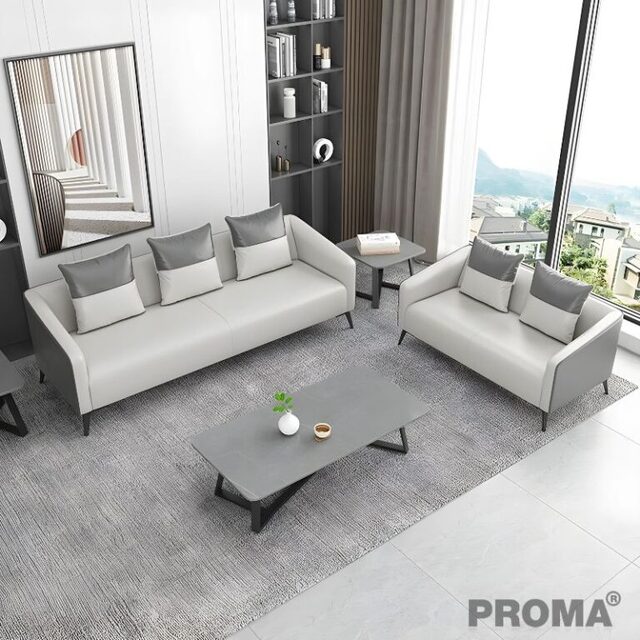 Modern leather sofa for office, modern design