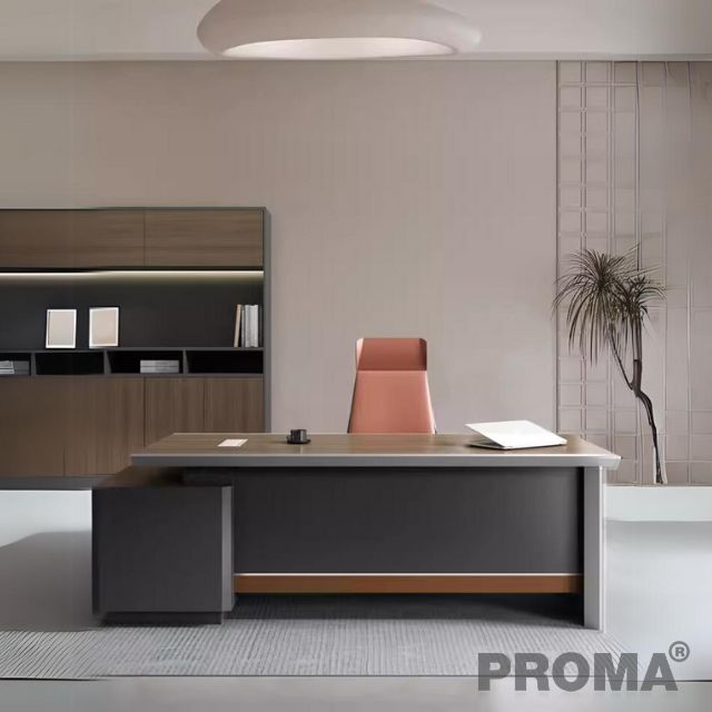 Office Desk Modern Design with Cabinet Combination