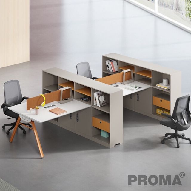 Work desk set for employees Modular work desk