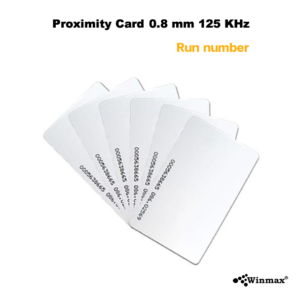 บัตร Proximity Card 0.8 mm 125 KHzRun Number Winmax เรียงเลข