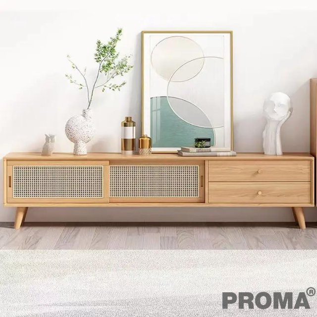 โต๊ะวางทีวี ชั้นวางทีวี มัลติฟังก์ชันทรงสี่เหลี่ยม โต๊ะใต้ทีวี หรูหราทันสมัย