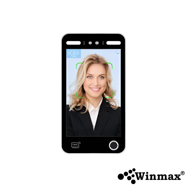 10.1 inch display AI face and fingerprint scan, read QR and RFID , control via application WINMAX-X1