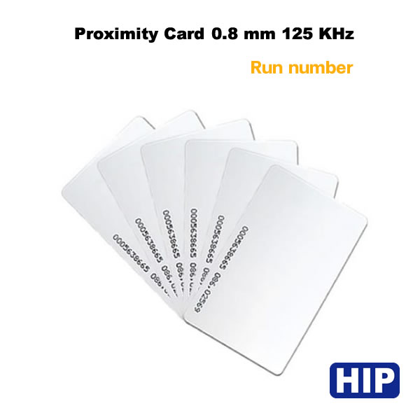 Proximity Card 0.8 mm 125 KHz Run Number HIP