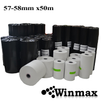 กระดาษสลิป กระดาษพิมพ์ใบเสร็จ 57-58 mm. ยาว 50 เมตร 10 ม้วน Winmax-P803