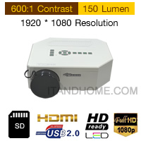 มินิโปรเจคเตอร์ โปรเจคเตอร์พกพา mini projector 1080HD 150 Lumens PJT0011